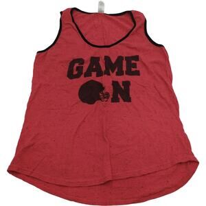 Pimatee‎ L Red Black GAME ON Graphic Tank Top